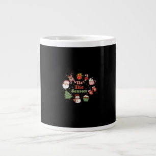 Tis The Season Retro Classic Large Coffee Mug
