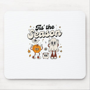 Tis The Season Retro Halloween Party Funny Boo Pum Mouse Pad