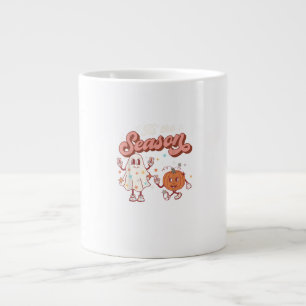 Tis The Season Retro Halloween Party Funny Graphic Large Coffee Mug