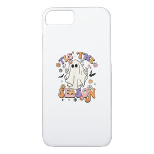 Tis The Season Retro Halloween Party Funny Minimal iPhone 8/7 Case
