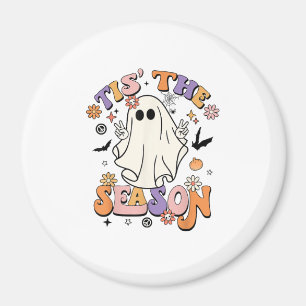 Tis The Season Retro Halloween Party Funny Minimal Magnet