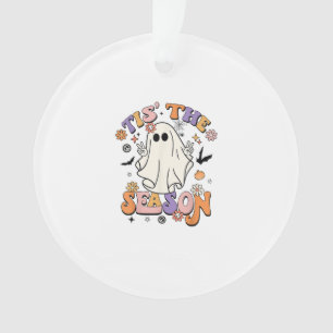 Tis The Season Retro Halloween Party Funny Minimal Ornament