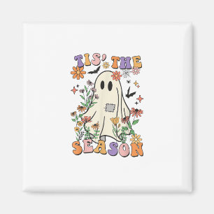 Tis The Season Retro Halloween Party Funny Trendy Magnet