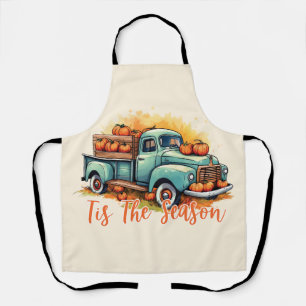 'Tis The Season – Rustic Truck with Pumpkins Apron
