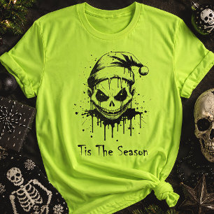 Tis The Season Santa Skull Gothic Christmas T-Shirt