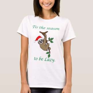 Tis the season Sloth Box Crop Tee