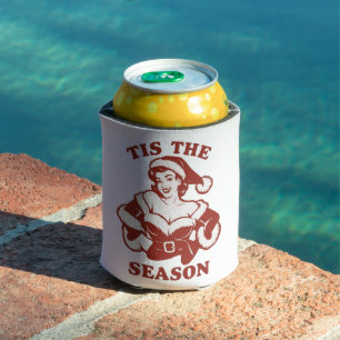 Tis The Season Snarky Christmas Sarcastic Funny Can Cooler
