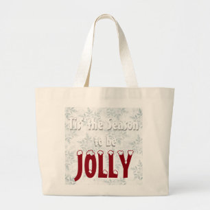 Tis' the Season Snowflakes Graphics Large Tote Bag