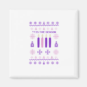 Tis The Season Sweater Christmas Xmas Catholic Magnet