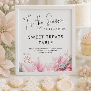 Tis the season Sweet Treats Table Bridal Shower Poster