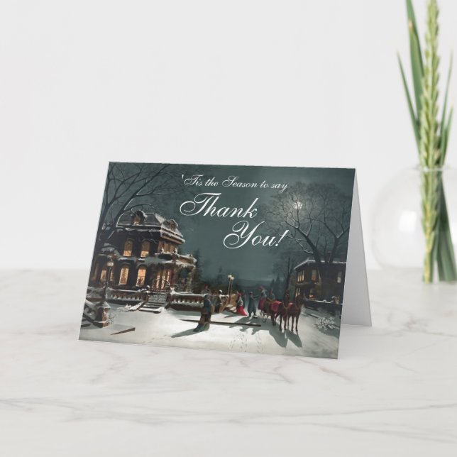 Tis the Season Thank You Business Holiday Card (Front)