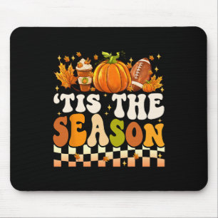 Tis The Season Thanksgiving Fall Football Pumpkin  Mouse Pad