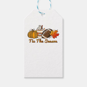 Tis The Season Thanksgiving Leaf Spice Football Fa Gift Tags