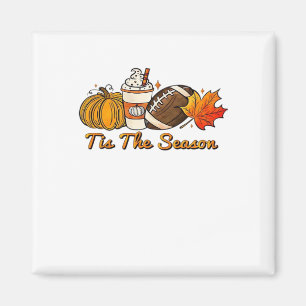 Tis The Season Thanksgiving Leaf Spice Football Fa Magnet
