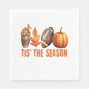 Tis The Season Thanksgiving Pumpkin Napkin