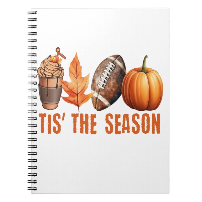 Tis The Season Thanksgiving Pumpkin Notebook (Front)