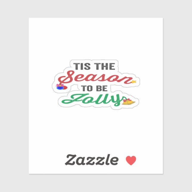 Tis The Season To Be Careful Classic Stickers (Sheet)