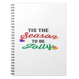 Tis The Season To Be Careful Classic Stickers Notebook