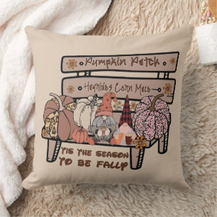 Tis'  the Season to be FALLY Comic Gnomes Cushion