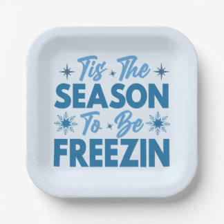 Tis the Season to Be Freezin - Winter Fun Paper Plate
