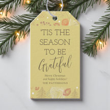 Tis The Season To Be Grateful Botanical Christmas