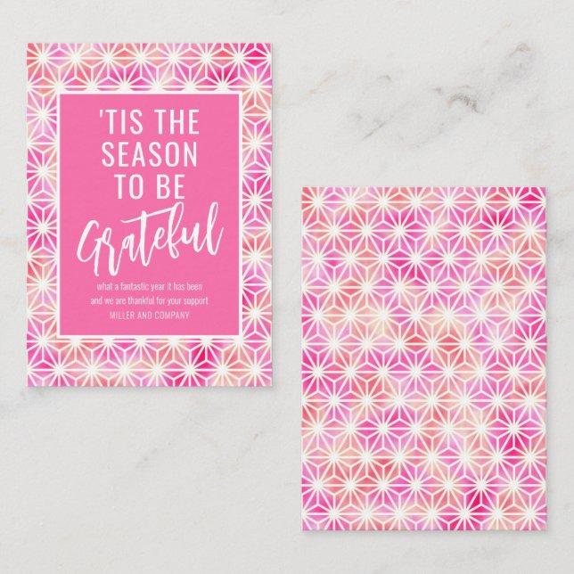 'Tis The Season To Be Grateful Corporate Christmas Card (Front/Back)