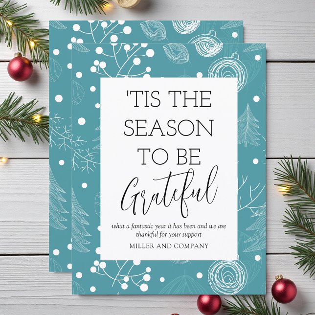 'Tis The Season To Be Grateful Corporate Christmas Card (Creator Uploaded)