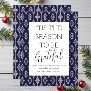 'Tis The Season To Be Grateful Corporate Holiday Card