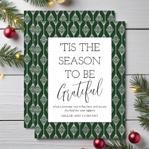 'Tis The Season To Be Grateful Corporate Holiday Card