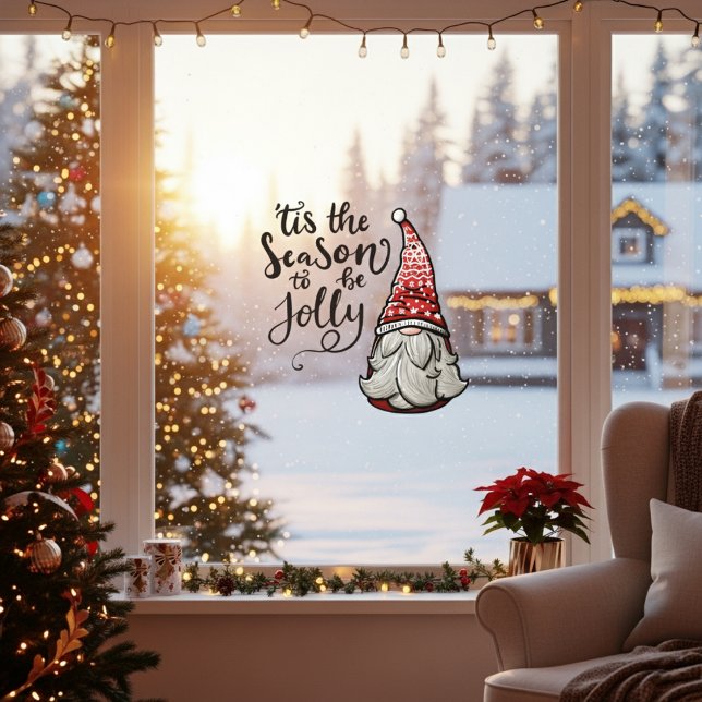 Tis The Season To Be Jolly (Tis The Season To Be Jolly Window Cling)
