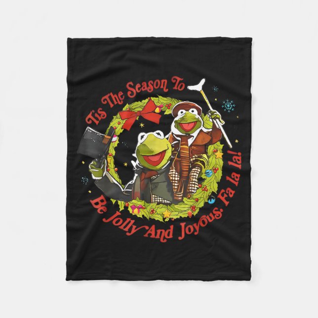 Tis The Season To Be Jolly And Joyous Christmas  Fleece Blanket (Front)