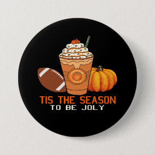 tis the season to be jolly christmas 7.5 cm round badge