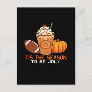 tis the season to be jolly christmas holiday postcard