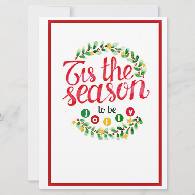 Tis the Season to be Jolly Christmas Party Invitation (Front)