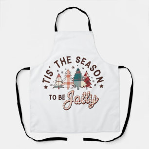 Tis the Season to Be Jolly Christmas Santa Xmas Apron