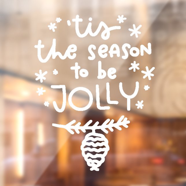 Tis the Season to be Jolly Christmas Window Decal (Sheet 2)