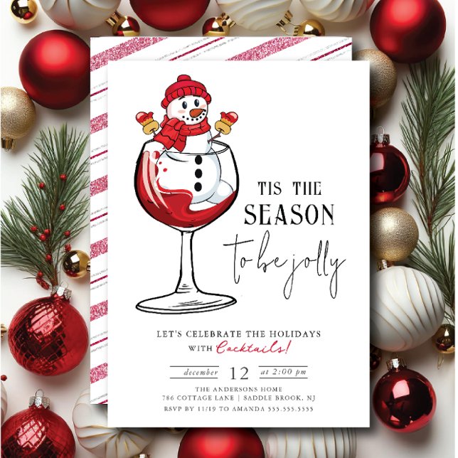 Tis the Season to Be Jolly! Cocktail Party Invitation (Creator Uploaded)