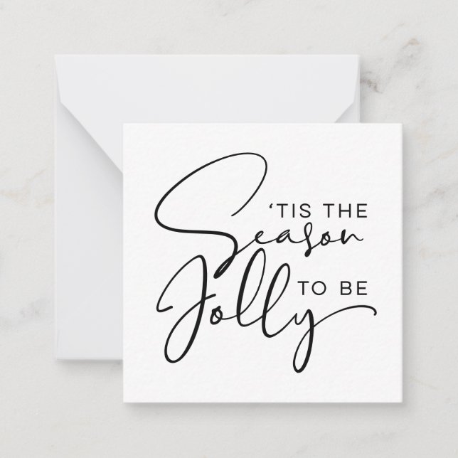 Tis The Season to Be Jolly Holiday Card (Front)