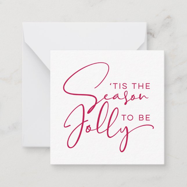 Tis The Season to Be Jolly Holiday Card (Front)
