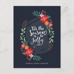 'Tis the Season to be Jolly Holiday Postcard