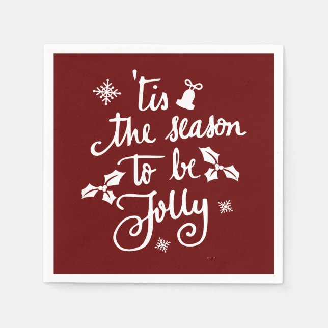 tis the season to be jolly napkin (Front)