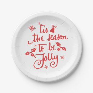 tis the season to be jolly paper plate