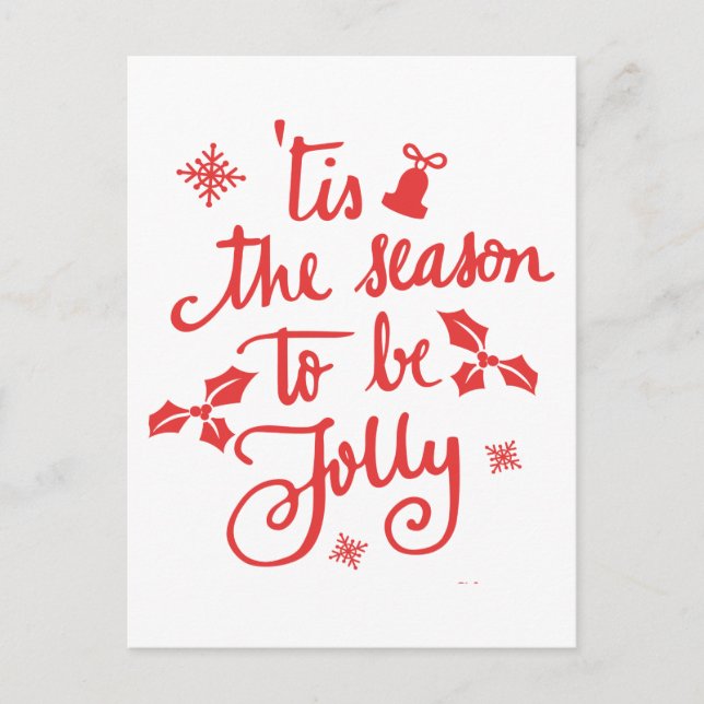 tis the season to be jolly postcard (Front)