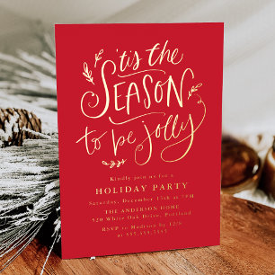 'Tis The Season to be Jolly Red Holiday Party