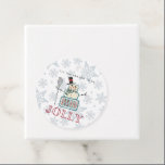 'Tis the Season to Be Jolly Snowman Christmas Favour Tags<br><div class="desc">Christmas holiday gift tags in our snowflake "Tis the season to be jolly" snowman design. Customise the backside with your message and names. Visit our store to see coordinating Christmas cards   accessories in this design.</div>