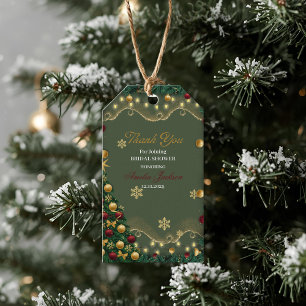 Tis the Season to be Married Bridal Shower  Gift Tags