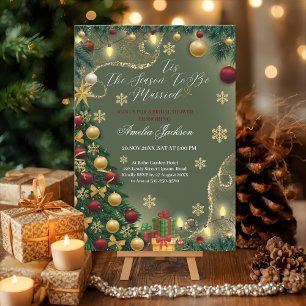 Tis the Season to be Married Bridal Shower  Invitation