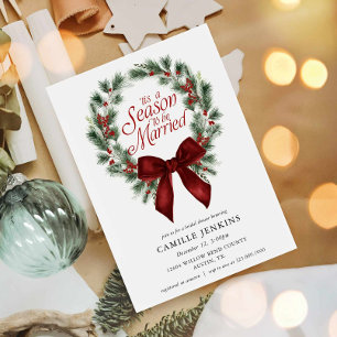 ’Tis the Season to Be Married Bridal Shower Invitation