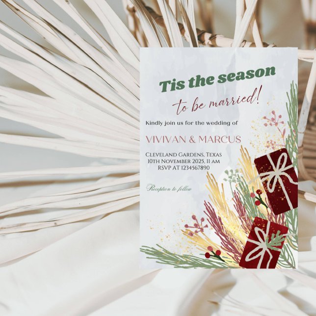 "Tis the Season to Be Married"– Christmas Wedding  Invitation (Creator Uploaded)