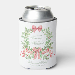 Tis the Season to Be Married First Christmas Photo Can Cooler